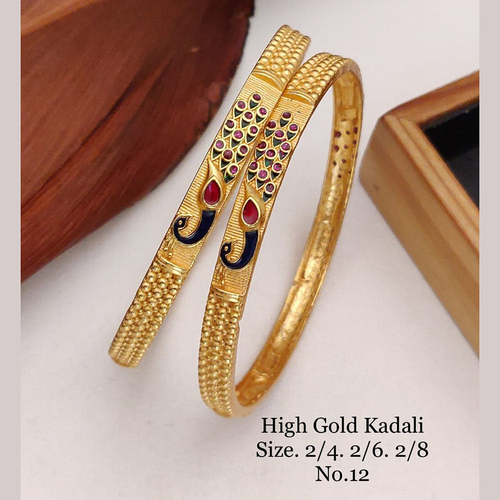 FS Collection Gold Plated Bangles Set - 11411164GL