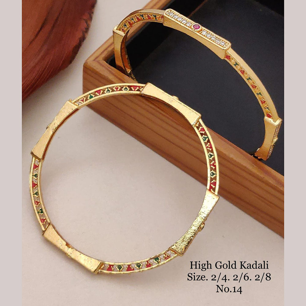 FS Collection Gold Plated Bangles Set - 11411176GL