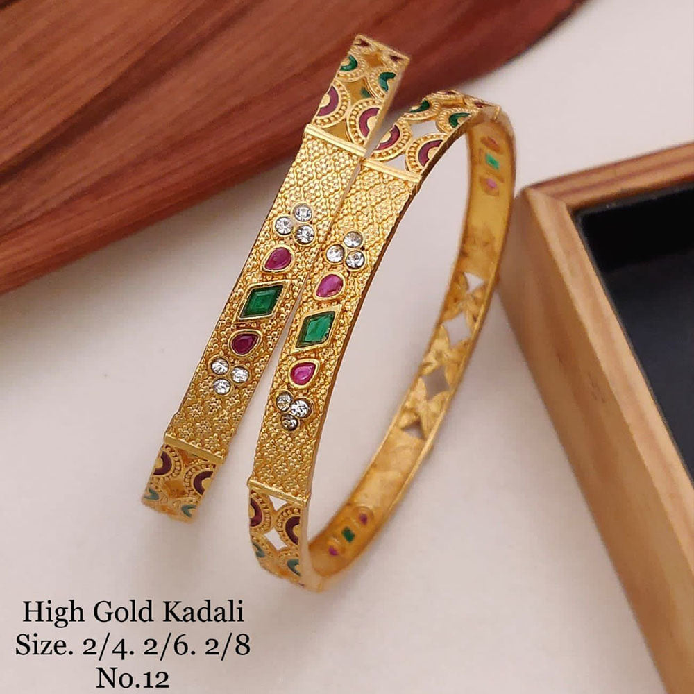 FS Collection Gold Plated Bangles Set - 11411179GL