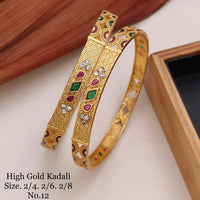 FS Collection Gold Plated Bangles Set - 11411179GL