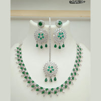 FS Collection Copper Ad Stone Choker Necklace Set