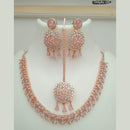 FS Collection Copper Ad Stone Choker Necklace Set