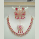 FS Collection Copper Ad Stone Choker Necklace Set