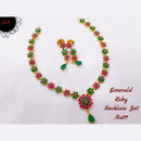 FS Collection Ad Stone Gold Plated Choker Necklace Set