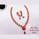 FS Collection Ad Stone Gold Plated Choker Necklace Set