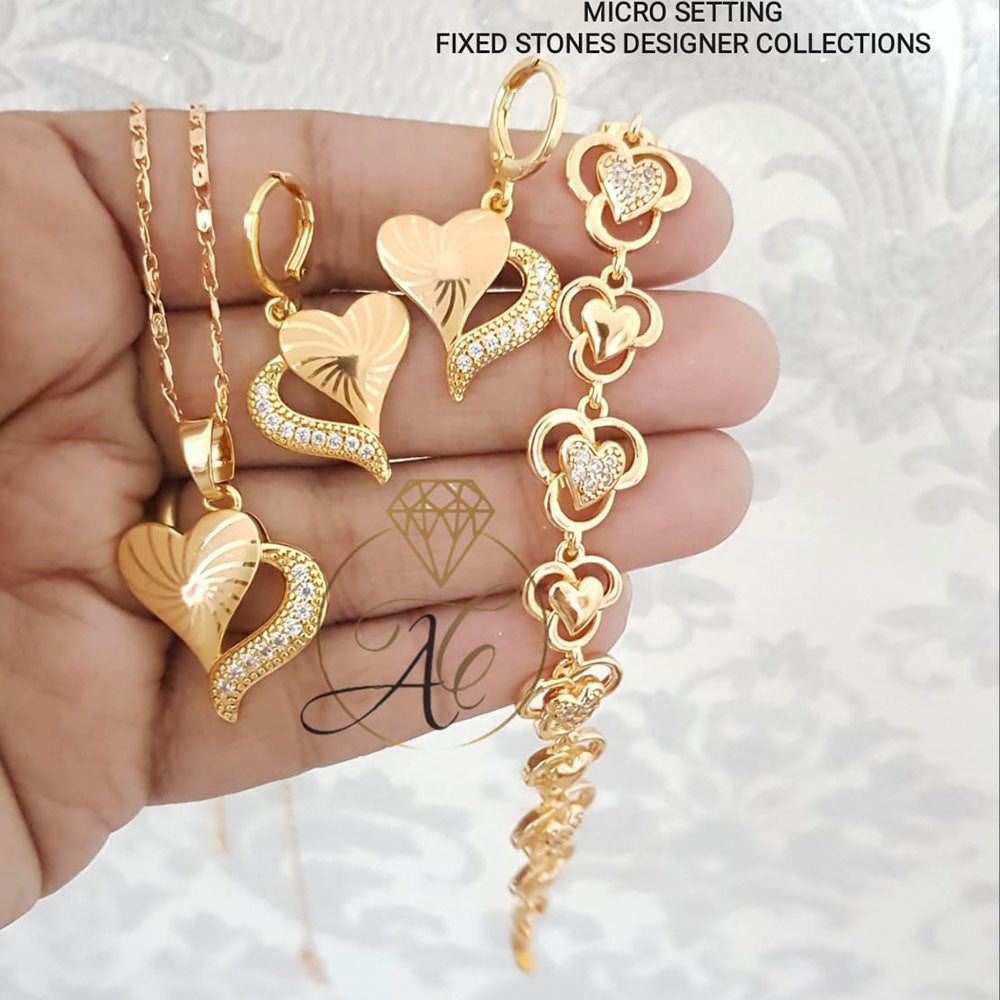FS Collection Gold Plated Jewellery Combo