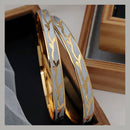 FS Collection Gold Plated CNC Bangles Set