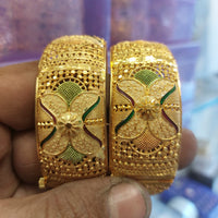 FS Collection Gold Plated Bangles Set