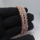 FS Collection Gold Plated Ad Stone Bangles Set