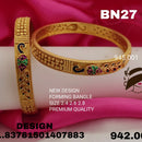 FS Collection Gold Plated Bangles Set