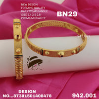 FS Collection Gold Plated Bangles Set