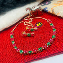 FS Collection Gold Plated Crystal Stone Necklace Set
