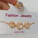 FS Collection Gold Plated Bracelet & Ring Combo