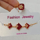 FS Collection Gold Plated Bracelet & Ring Combo