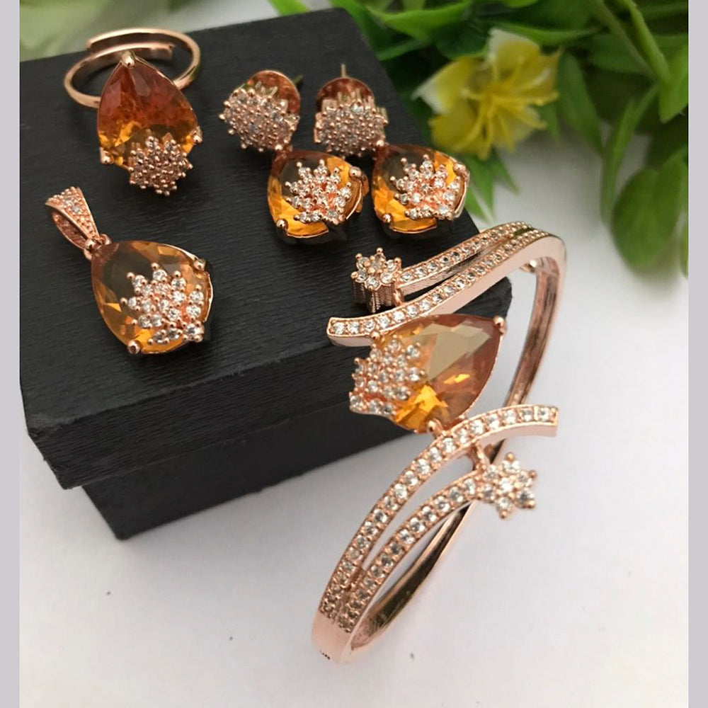 FS Collection Gold Plated Jewellery Combo