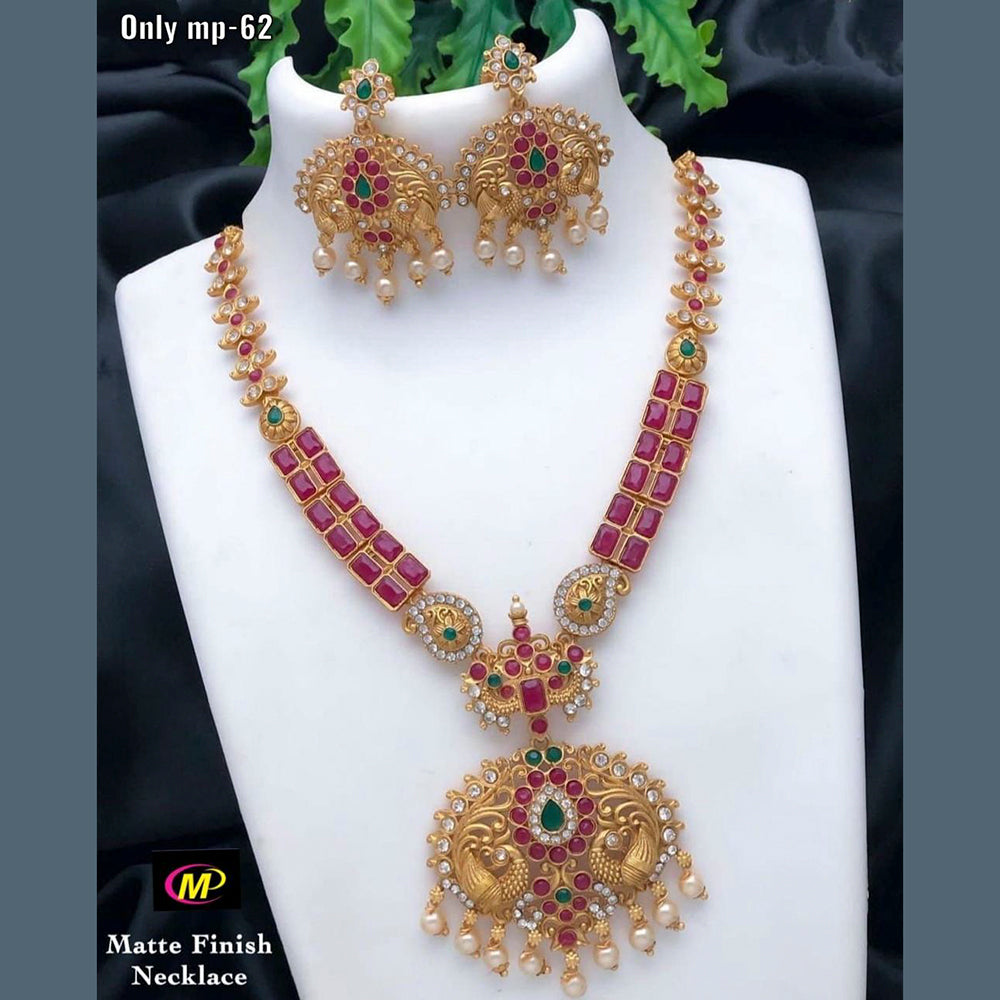 FS Collection Pota Stone Haram Necklace Set