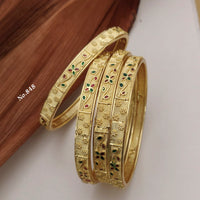 FS Collection Gold Plated Bangles Set