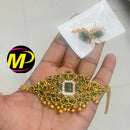 FS Collection Pota Stone Gold Plated Choker Necklace Set