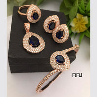 FS Collection Rose Gold Plated Jewellery Combo