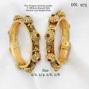 FS Collection Gold Plated Pota Stone Openable Bangle Kada