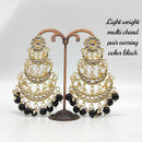FS Collection Gold Plated Kundan Stone & Baeds Dangler Earrings