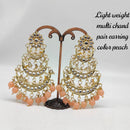 FS Collection Gold Plated Kundan Stone & Baeds Dangler Earrings