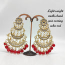 FS Collection Gold Plated Kundan Stone & Baeds Dangler Earrings
