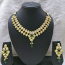 FS Collection Gold Plated Kundan Stone Choker Necklace Set