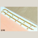 FS Collection Gold Plated Kundan Stone & Beads Payal