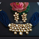 FS Collection Gold Plated Kundan Stone Choker Necklace Set