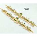 FS Collection Gold Plated Meenakari Payal