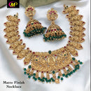 FS Collection Gold Plated Pota Stone Choker Necklace Set
