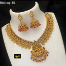 FS Collection Gold Plated Temple Necklace Set
