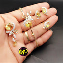 FS Collection Gold Plated Crystal Stone Jewellery Combo