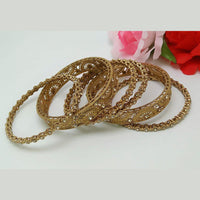 FS Collection Gold Plated Austrian Stone Bangles