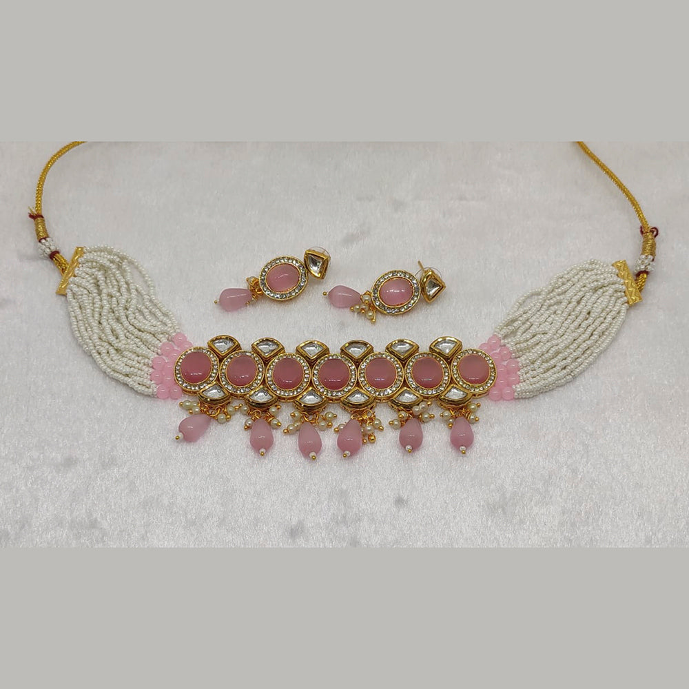 FS Collection Gold Plated Austrian Stone Necklace Set