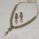 FS Collection Gold Plated Ad Stone Necklace Set