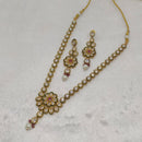 FS Collection Gold Plated Ad Stone Necklace Set