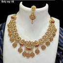 FS Collection Gold Plated Temple Design Necklace Set