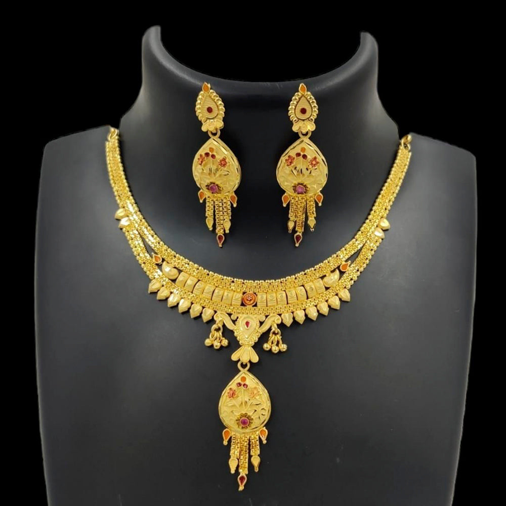FS Collection Gold Plated Necklace Set