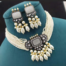 FS Collection Gold Plated Crystal & Beads Necklace Set