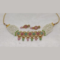 FS Collection Kundan Stone Choker Necklace Set