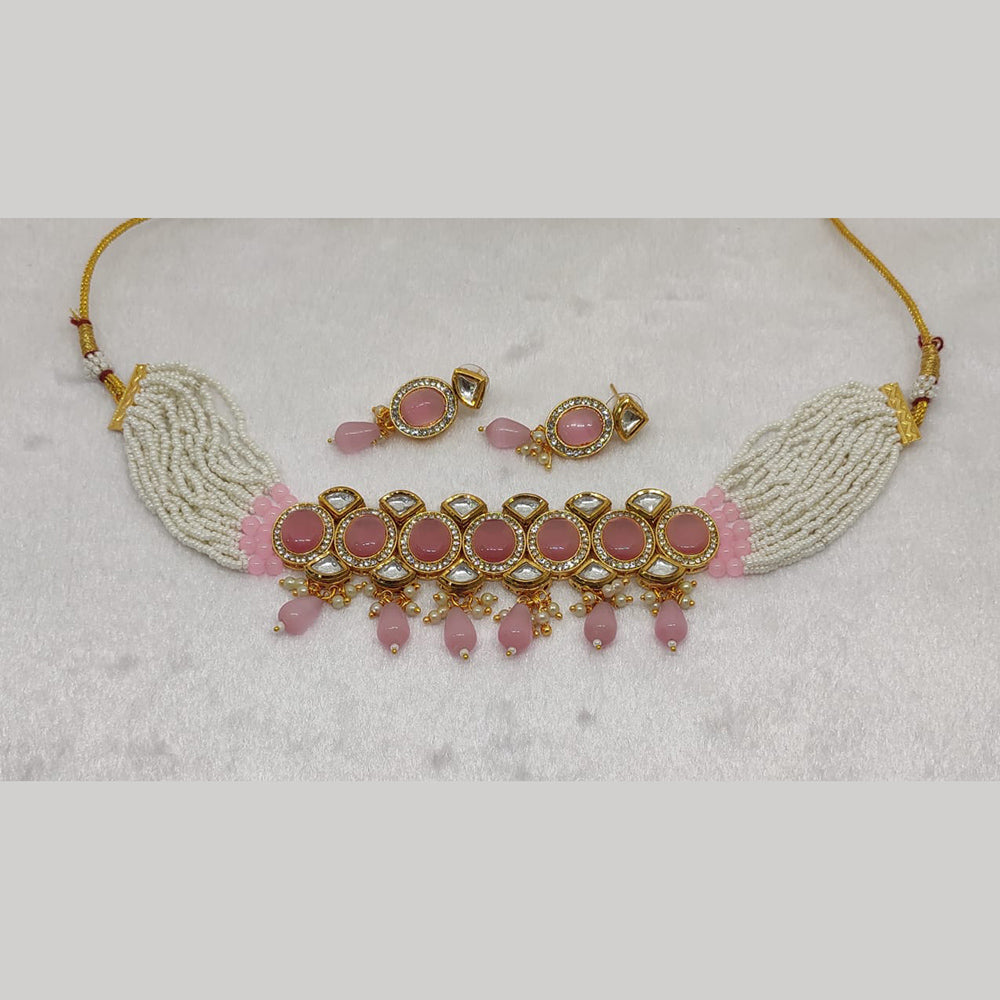 FS Collection Kundan Stone Choker Necklace Set