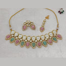 FS Collection Kundan Stone Choker Necklace Set