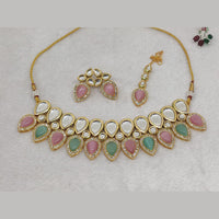 FS Collection Kundan Stone Choker Necklace Set