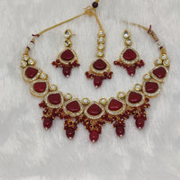 FS Collection Kundan Stone Choker Necklace Set