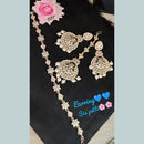 FS Collection Gold Plated Kundan Stone Earrings With Mangikka