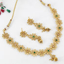 FS Collection Gold Plated Pota Stone Necklace Set