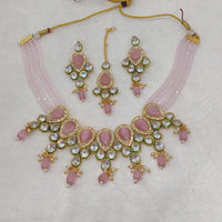 FS Collection Gold Plated Crystal Stone Necklace Set