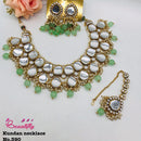 FS Collection Gold Plated Kundan Stone Necklace Set